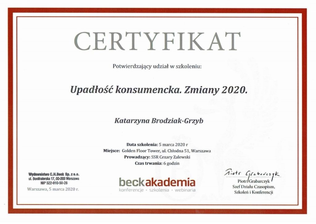 Upadłość konsumencka – zmiany 2020! Nowe możliwości 2 Upadłość konsumencka Częstochowa